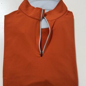 Orange Quarter-Zip Pullover